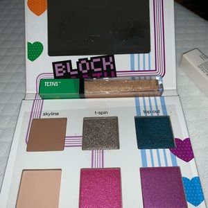 Tetris eyeshadow palette and lipgloss